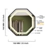 Charcoal Black Aluminium Led Octagon Decorative Wall Mirror