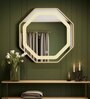 Matte Gold Aluminium Led Octagon Decorative Wall Mirror