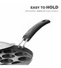 Rodrigo 12 Pits Black Aluminium Appam Maker with Lid