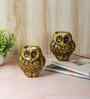 Aluminium Owl Tealight Holder Set of 2