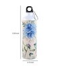 Aluminium Sipper Water Bottle With Beige & Blue Floral Print 750Ml