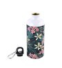 Aluminium Sipper Water Bottle With Black & Green Floral Print 600Ml