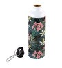 Aluminium Sipper Water Bottle With Black & Green Floral Print 750Ml