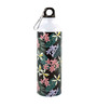 Aluminium Sipper Water Bottle With Black & Green Floral Print 750Ml