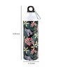 Aluminium Sipper Water Bottle With Black & Green Floral Print 750Ml