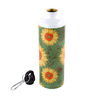 Aluminium Sipper Water Bottle With Green & Orange Sunflower Print 750Ml