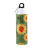 Aluminium Sipper Water Bottle With Green & Orange Sunflower Print 750Ml