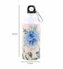 Aluminium Sipper Water Bottle With Green & White Mogra Print 600Ml