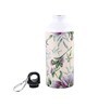 Aluminium Sipper Water Bottle With Green & White Mogra Print 600Ml