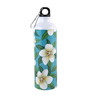 Aluminium Sipper Water Bottle With Green & White Mogra Print 750Ml