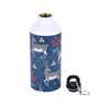 Aluminium Sipper Water Bottle With Navy Blue & Grey Deer Print 600Ml