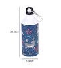 Aluminium Sipper Water Bottle With Navy Blue & Grey Deer Print 600Ml