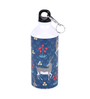Aluminium Sipper Water Bottle With Navy Blue & Grey Deer Print 600Ml