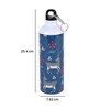 Aluminium Sipper Water Bottle With Navy Blue & Grey Deer Print 750Ml