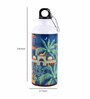 Aluminium Sipper Water Bottle With Navy Blue & House Print 600Ml