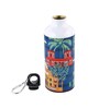 Aluminium Sipper Water Bottle With Navy Blue & House Print 600Ml