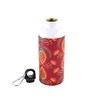Aluminium Sipper Water Bottle With Red & Orange Mehendi Print 600Ml