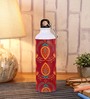 Aluminium Sipper Water Bottle With Red & Orange Mehendi Print 750Ml