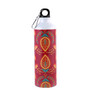 Aluminium Sipper Water Bottle With Red & Orange Mehendi Print 750Ml