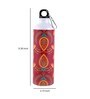 Aluminium Sipper Water Bottle With Red & Orange Mehendi Print 750Ml