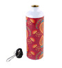 Aluminium Sipper Water Bottle With Red & Orange Mehendi Print 750Ml