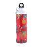 Aluminium Sipper Water Bottle With Red Floral Print 750Ml