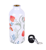 Aluminium Sipper Water Bottle With White & Red Floral Print 600Ml