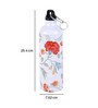 Aluminium Sipper Water Bottle With White & Red Floral Print 750Ml
