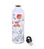 Aluminium Sipper Water Bottle With White & Red Floral Print 750Ml