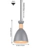 Nordic Minimaslist Macaron Iron With Hanging Light (Grey)