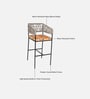 Alurista Metal Outdoor Bar Chair