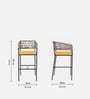 Alurista Metal Outdoor Bar Chair In Yellow Colour