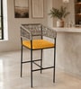 Alurista Metal Outdoor Bar Chair In Yellow Colour