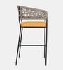 Alurista Metal Outdoor Bar Chair In Yellow Colour