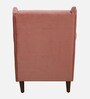 Alvarez Velvet Wing Chair In Velvet Blush Pink Colour