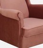 Alvarez Velvet Wing Chair In Velvet Blush Pink Colour