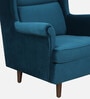 Alvarez Velvet Wing Chair In Velvet Teal Blue Colour