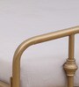 Alvarita Metal Queen Size Bed in Gold Colour