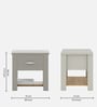 Alvaro Bedside Table In Natural Teak Finish With Drawer