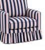 Alvaro 1 Seater Sofa With Teak Wood  And Suede Fabric In Blue colour