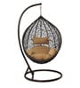 Alvin Wicker Swing in Black & Brown Colour