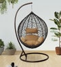 Alvin Wicker Swing in Black & Brown Colour