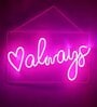Always Love  (W 16 x H 8) Acyrlic & Silicone LED Neon Light (Pink)