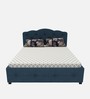 Alwin Fabric Queen Size Bed in Light Blue Colour