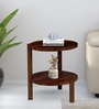 Alwin Solid Wood End Table In Walnut Finish