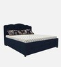 Alwin Velvet King Size Bed in Indigo Colour