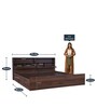 Alyssa King Size Bed in Columbia Walnut Finish with Box Storage