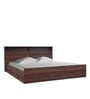Alyssa King Size Bed in Columbia Walnut Finish with Box Storage