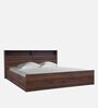 Alyssa King Size Bed in Columbia Walnut Finish with Box Storage