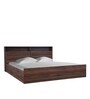 Alyssa Queen Size Bed in Columbia Walnut Finish with Box Storage